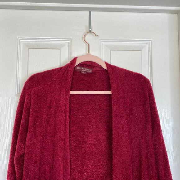 BAREFOOT DREAMS CozyChic Lite Calypso Wrap Cardigan Size Small Medium Deep Red - Picture 3 of 6